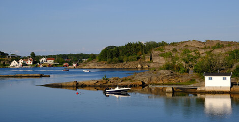 Fototapeta na wymiar Bay and coastline near Tjome, Vestfold, south Norway