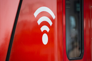w-lan icon symbol zeichen drahtlos internet transport detail unterwegs mobil business