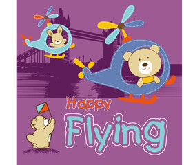 Fototapeta premium HEAVY FLYNG BEAR