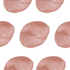 Hand drawing pink watercolor abstract circle spots brush strokes seamless pattern background. Use for poster, print, card, postcard, textile, fabric, greeting card, wedding, birthday, celebration