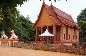 thai buddhist temple Beautiful in Suphan Buri, Thailand