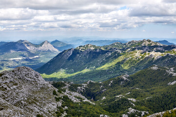 Fototapeta premium Mountains view from the Sveti Jure peak 1762 a.s.l.