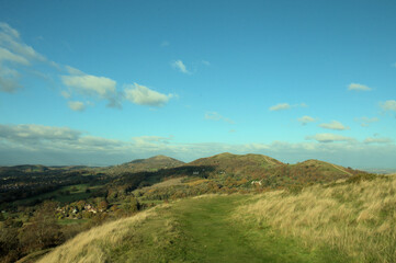 Malvern hills of England.