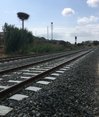Construction of the railway Almoraima-Algeciras. Spain