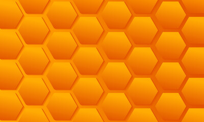 Modern Yellow Hexagonal Honeycomb Background