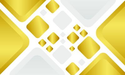 Modern Golden and White Square Background