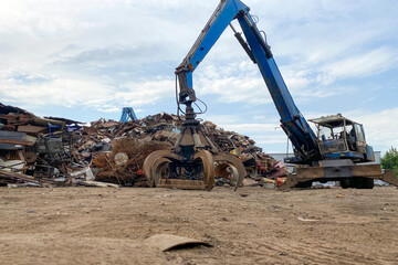 Mountain of Industrial and household scrap metal