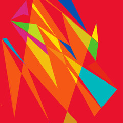 Random geometric abstract art element. Shattered texture