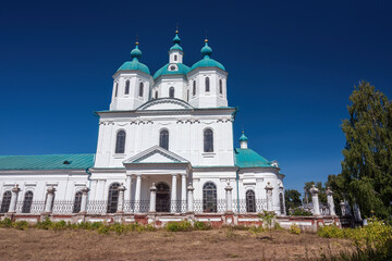 Fototapeta na wymiar The Spassky Cathedral is an architectural symbol of Yelabuga, Russia.