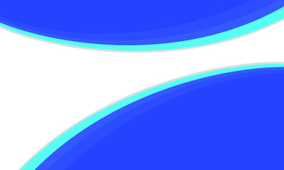 Beautiful Blue Cover Background With Curved Shapes