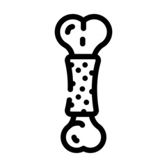 bone dog pet toy line icon vector. bone dog pet toy sign. isolated contour symbol black illustration