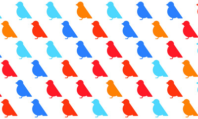 Colorful Bird Seamless Pattern Background