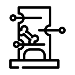 playful dog pet toy line icon vector. playful dog pet toy sign. isolated contour symbol black illustration