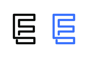 Outline Letter E Abstract Design