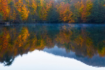 The national park in Bolu, which should be seen in autumn. (Yedigöller Milli Parkı). Bolu, Istanbul, Turkey.
