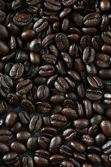 Coffee beans. Macro, close up.
