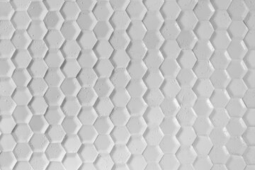 Gray Hexagon Background wall Texture. wall background. background texture. wall with textured hexagons. the diamonds on the wall. white wall