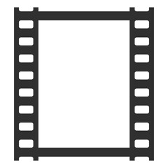 Film strip isolated vector icon. Image with film strip icon. Photo film frame vector isolated