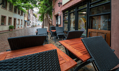Tisch, restaurant, regen