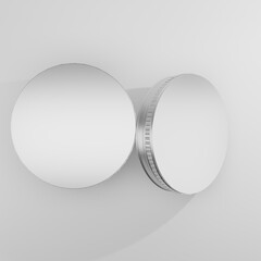 metallic cap with metallic cap 3d mockup