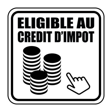 Logo &eacute;ligible au cr&eacute;dit d'imp&ocirc;t.