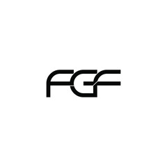 Obraz premium fgf letter initial monogram logo design
