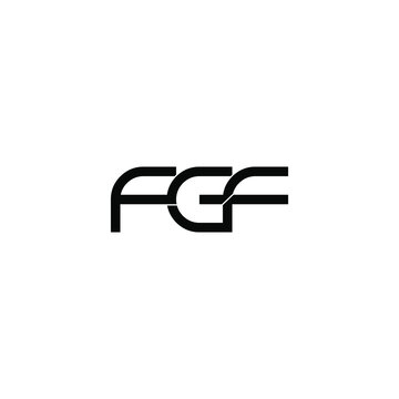 fgf letter initial monogram logo design