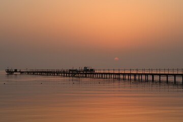 Summer sunrise on the red sea.