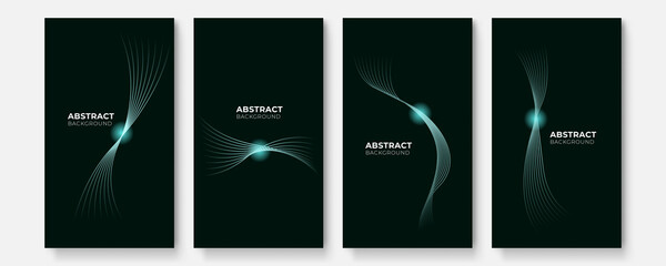 Green tech background vector illustration. Dark green background with technology game design theme