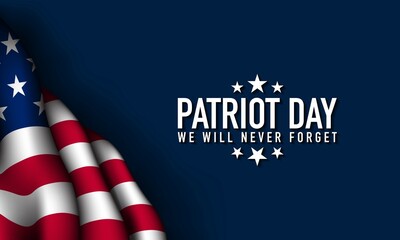Fototapeta premium Patriot Day Background Design. Vector Illustration.