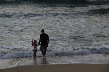 Daddy Daughter at the beach