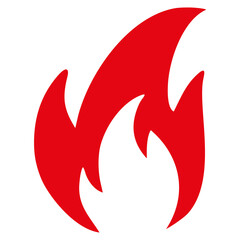 Fire icon with flat style. Isolated vector fire icon image on a white background.