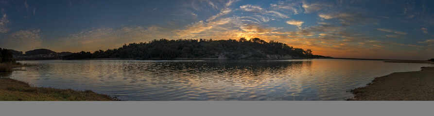 Panorama of Sand Dunes at Wamberal Lagoon