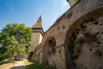Fototapeta na wymiar Biertan fortified church in Sibiu County, Romania 