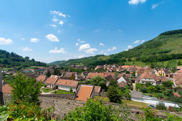 Fototapeta premium Biertan village in Sibiu County, Romania
