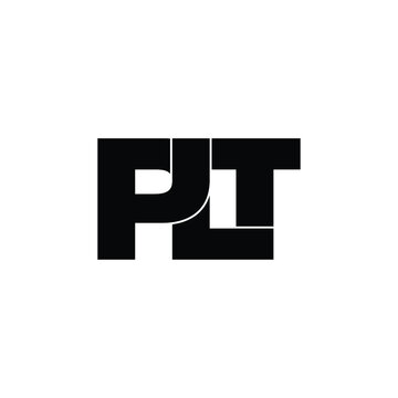 PLT letter monogram logo design vector