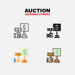 Icon set auction with different style
