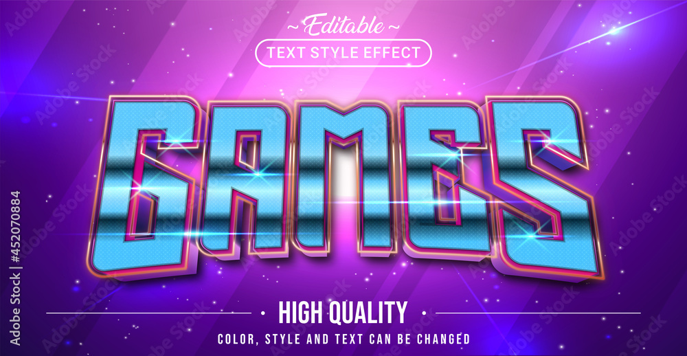 Poster Editable text style effect - Games text style theme.