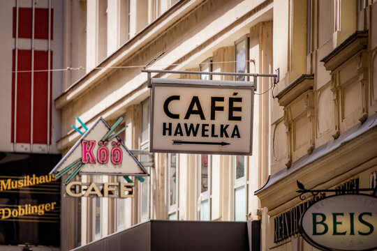 Old Cafe Hawelka In The City Of Vienna - VIENNA, AUSTRIA - AUGUST 1, 2021