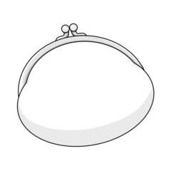 白色の財布のイラスト