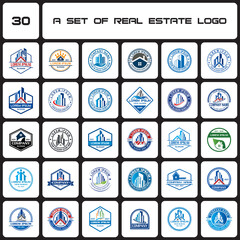 a set of real estate logo , a set of architecture logo