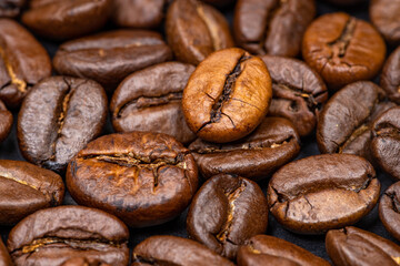 Fototapeta premium Coffee beans with a uniform color