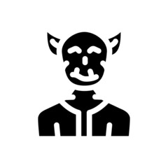 troll fantasy character glyph icon vector. troll fantasy character sign. isolated contour symbol black illustration
