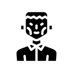 frankenstein fantasy character glyph icon vector. frankenstein fantasy character sign. isolated contour symbol black illustration