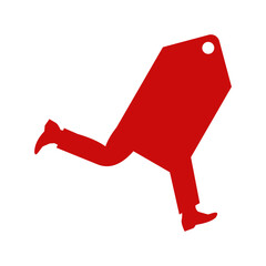 Illustration Vector Graphic of Running Price Tag Logo. Perfect to use for Technology Company