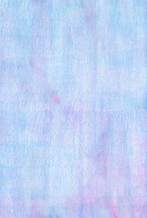 hand drawn background with a texture of paint and colored pencil strokes in pink and blue. A colored sheet of paper with a decorative pattern. Monochrome ornament. Abstract design with strokes
