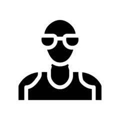 invisible fantasy character glyph icon vector. invisible fantasy character sign. isolated contour symbol black illustration