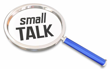 Small Talk Communications Magnifying Glass Gossip Rumor 3d Illustration