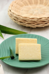 Getuk Bandung, Indonesian Traditional Snack Jajan Pasar from Bandung, West Java. Made from Cassava and Sugar