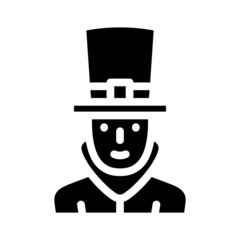 steampunk fantasy character glyph icon vector. steampunk fantasy character sign. isolated contour symbol black illustration